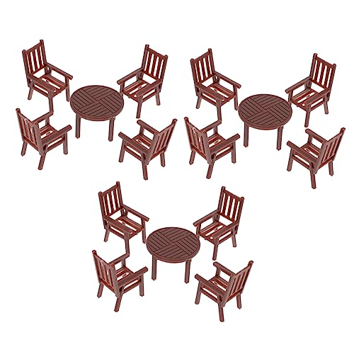 Sosoport 3 Sätze Mini-Tisch und Stuhl-Set für kinderspielzeug spielzeuge für Szene Stuhlmodell Miniaturtisch und Stühle für Dollhouse Mini-Tischstuhl Plastik Brown Sosoport 3 Sätze Mini-Tisch und Stuhl-Set für kinderspielzeug spielzeuge für Szene Stuhlmodell Miniaturtisch und Stühle für Dollhouse Mini-Tischstuhl Plastik Brown von Sosoport