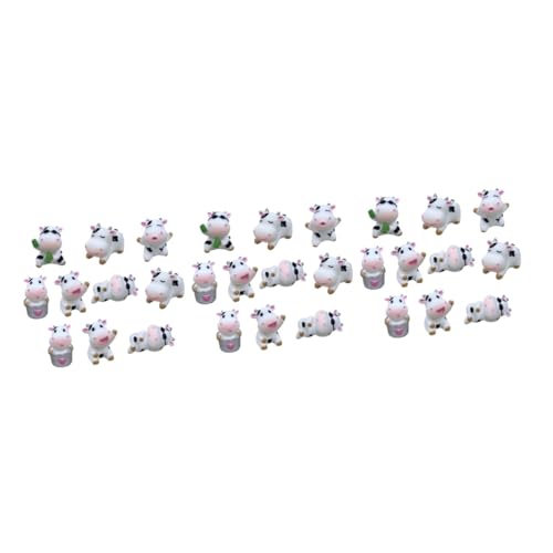 Sosoport 3 Sätze à 10 Stk Harz-kuh-ornament Mini-tier-miniaturfigur Geschenke Für Kinder Autoschmuck Kuhfiguren Für Kinder 2021 Chinesische Figuren Makeup Tasche Niedlich Dekorative Kuh von Sosoport