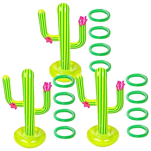 Sosoport 3 Sets Aufblasbares Kaktus Und Spaß Schwimmendes Wurfspielzeug Kinderspielzeug Kaktus Party Dekorationen Pool Spiele Strandspielzeug Aufblasbarer Kaktus Für Pool Party von Sosoport