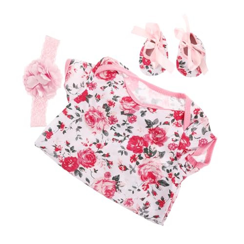 Sosoport 3 Stück Babykleidung Dreiteiliges Set Kleinkind Babypuppenkleidung Outfits Babys Neugeborenes Realistisch Ärmel Blumen- Für -mädchen -Outfit Babygarderobe Rosa Baumwolle Sosoport 3 Stück Babykleidung Dreiteiliges Set Kleinkind Babypuppenkleidung Outfits Babys Neugeborenes Realistisch Ärmel Blumen- Für -mädchen -Outfit Babygarderobe Rosa Baumwolle von Sosoport