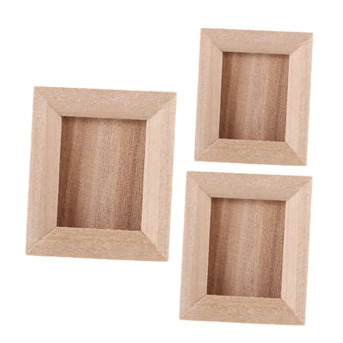 Sosoport Miniatur-puppenhaus-zubehör 3er-Set Holz-fotorahmen Für Puppenhaus-Dekoration Basteln Sosoport Miniatur-puppenhaus-zubehör 3er-Set Holz-fotorahmen Für Puppenhaus-Dekoration Basteln von Sosoport