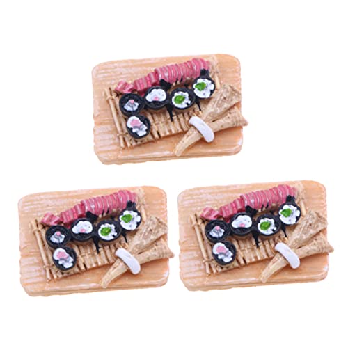 Sosoport 3 Stück Miniatur-Food-Spiel Requisiten Mini House Accessory Miniatur-szenendekor Mini -hausdekoration Küche Geschirr Mini- -Requisiten Mini-verzierung Mini-Essen Harz von Sosoport
