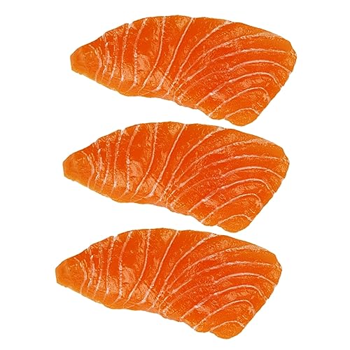 Sosoport 3 Stück Realistische Fake Lachsmodelle für Restaurant Dekoration Simulierte Scheiben für Schaufenster und Küchen für Sushi Präsentationen Sosoport 3 Stück Realistische Fake Lachsmodelle für Restaurant Dekoration Simulierte Scheiben für Schaufenster und Küchen für Sushi Präsentationen von Sosoport
