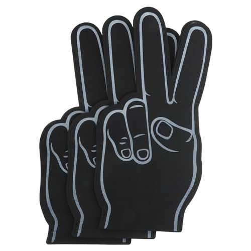 Sosoport 3 Stück Schaumstoffe Für Finger Für Sportveranstaltungen Sportpartys Schaumstoffe Für Finger Wettkampfveranstaltungen (Schwarz) von Sosoport