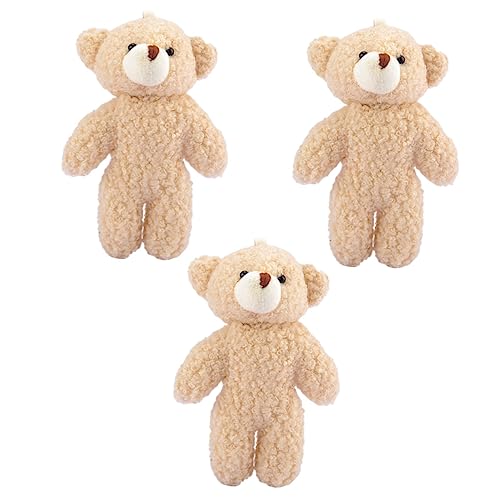 Sosoport 3 Stück Schlüsselanhänger Plüschbärchen Anhänger Plüschbär Accessoire Plüsch-Bärentaschen-Anhänger Schlüsselkettenanhänger Plüschtiere Anhänger Bär Plüschpuppe PP Baumwolle Beige Sosoport 3 Stück Schlüsselanhänger Plüschbärchen Anhänger Plüschbär Accessoire Plüsch-Bärentaschen-Anhänger Schlüsselkettenanhänger Plüschtiere Anhänger Bär Plüschpuppe PP Baumwolle Beige von Sosoport