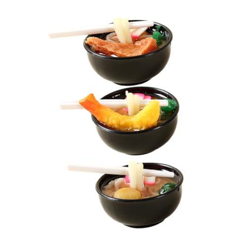 Sosoport 3 Stück Simulationsoberflächenmodell gefälschte Spaghetti Simulationsfutter Pasta lebensechtes gekochtes Garnelenmodell gefälschtes Garnelenmodell PVC von Sosoport