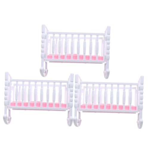 Sosoport 3 Stück Spielhaus Spielzeugzubehör Babybett Spielzeugwiege Modellspielzeug Für Mädchen Babyspielzeug Spielhaus Hauszubehör Rollenspiel Puppenhaus Wiege Weiß Pp Sosoport 3 Stück Spielhaus Spielzeugzubehör Babybett Spielzeugwiege Modellspielzeug Für Mädchen Babyspielzeug Spielhaus Hauszubehör Rollenspiel Puppenhaus Wiege Weiß Pp von Sosoport