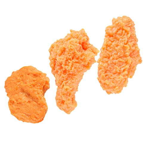 Sosoport 3stücke Simuliertes Essen Modell Simulation Gebratenes Huhn Lebensmittel Prop Dekorierte Modell Decor von Sosoport