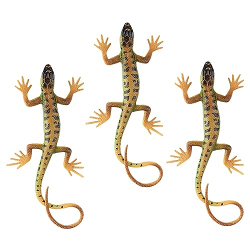 Sosoport 3 Stück Vierbeinige Schlangenspielzeug Eidechsenmodelle Realistische Reptilien Lebensechte Eidechsen Gruselige Requisite Simulation Von Tierfiguren Lebendige Tierfiguren von Sosoport
