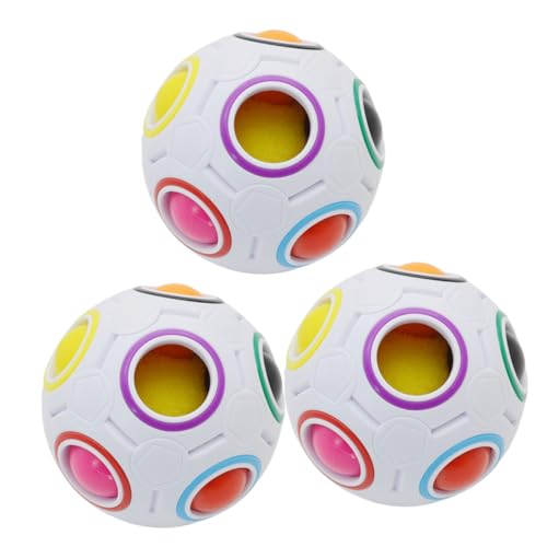 Sosoport 3 Stück magischer Ball für kinderspielzeug Entspannungsspielzeug regenbogenball lustiges Fidget-Ball- bündeln Sie Stress-Fidget- Abs Colorful von Sosoport