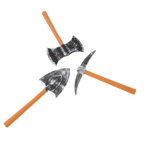 Sosoport 3 Teiliges Gefälschtes Zwergenkostüm Requisit Gefälschte Spitzhacke Plastikbeil Bühnen Requisit Halloween Für Partybevorzugungen Trick Kinderspielzeug von Sosoport