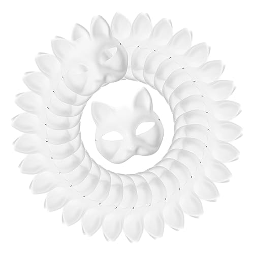 Sosoport 30Stücke DIY Papiermaske Teiliges für Leere Katzenmasken zum Kreative Bastelmasken für Karneval Halloween und Feste Einfach zu Gestalten Leicht und Sicher Sosoport 30Stücke DIY Papiermaske Teiliges für Leere Katzenmasken zum Kreative Bastelmasken für Karneval Halloween und Feste Einfach zu Gestalten Leicht und Sicher von Sosoport