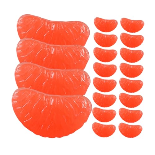 Sosoport 30Stücke Miniature Grapefruit Scheiben Charms Künstliche Grapefruit Deko Für DIY Haarnadeln Telefonhüllen Bastelprojekte Realistische Simulation Für Kreative Anwendungen von Sosoport