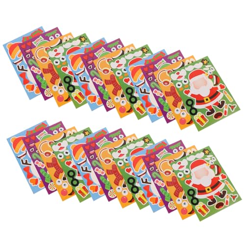 Sosoport 32 Blätter Puzzle Aufkleber Für Weihnachtsdekor Kinderspielzeug Weihnachtsaufkleber Für Dekoration Kinderaufkleber Weihnachtspuzzles Cartoon Aufkleber Sosoport 32 Blätter Puzzle Aufkleber Für Weihnachtsdekor Kinderspielzeug Weihnachtsaufkleber Für Dekoration Kinderaufkleber Weihnachtspuzzles Cartoon Aufkleber von Sosoport