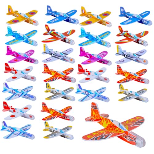 Sosoport 32 Stück Flugzeuge Für Kleinkindspielzeug Ebene Spielzeugflugzeug Kinderspielzeug Leicht Schaum Segelflugzeug Gleiten Kleinkinder Mini Outdoor- Für Eva von Sosoport