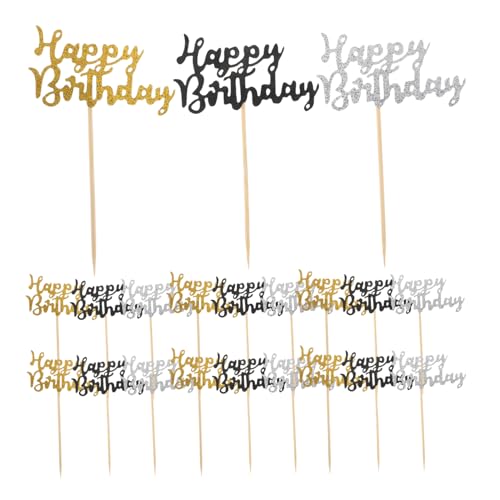 Sosoport 36 Stück Teiliges Happy Birthday Kuchen Topper Wiederverwendbare Geburtstagskuchen Deko aus Leichtem Material Kinderfreundlich für Indoor Outdoor Feierlichkeiten Glänzende Party Sosoport 36 Stück Teiliges Happy Birthday Kuchen Topper Wiederverwendbare Geburtstagskuchen Deko aus Leichtem Material Kinderfreundlich für Indoor Outdoor Feierlichkeiten Glänzende Party von Sosoport