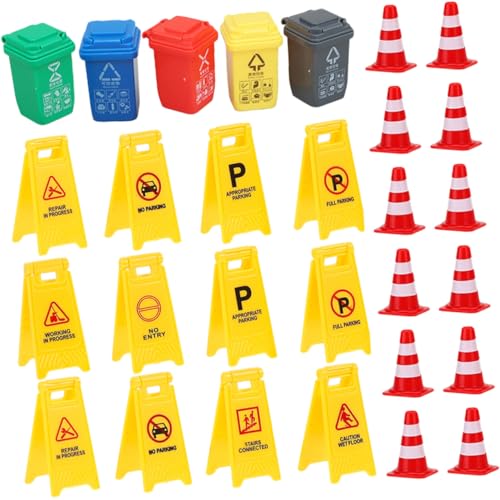 Sosoport 37Stücke Teiliges Verkehrszeichen Spielzeugset Für Lernspielzeug Mit Straßenschild Zapfen Mülleimer Und Zaun Für Jährige Zur Verkehrserziehung Und Straßenkenntnis Sosoport 37Stücke Teiliges Verkehrszeichen Spielzeugset Für Lernspielzeug Mit Straßenschild Zapfen Mülleimer Und Zaun Für Jährige Zur Verkehrserziehung Und Straßenkenntnis von Sosoport