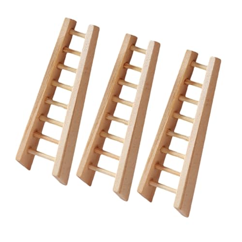 Sosoport 3Stücke Holzleiter Unlackierte Puppenhaus Möbel Zubehör Für DIY Szenenmodelle Vintage Design Für Puppenhaus Dekoration Sosoport 3Stücke Holzleiter Unlackierte Puppenhaus Möbel Zubehör Für DIY Szenenmodelle Vintage Design Für Puppenhaus Dekoration von Sosoport