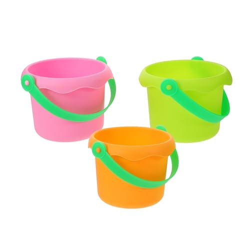 Sosoport 3Stücke Kleiner Sandeimer für Strandaktivitäten Kunststoff Eimer und Rutschfestes Design für Sicheres im Sand für Sommerabenteuer von Sosoport