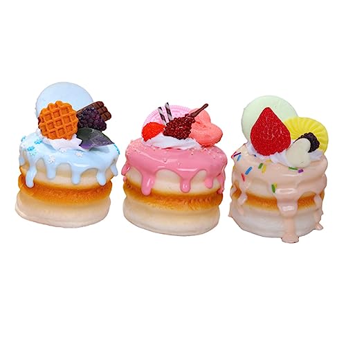 Sosoport 3stücke Künstliche Kuchen Kleine Kuchen Modelle Shop Display Mixte Farbe von Sosoport