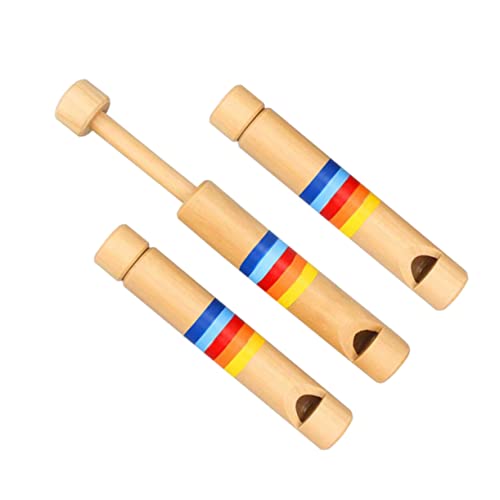 Sosoport 3Stücke Teiliges Hölzerne Ziehflöten für Musikinstrumente zur Frühkindlichen Farbenfroh und Sicher Musikalische Aktivitäten und von Sosoport