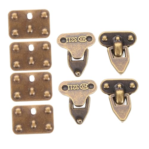 Sosoport 4 Sätze Gepäck Hardware kleine schlösser Mini-Schmuck-Reiseetui Schmuck-Organizer Reisekoffer Reise-Schmuckhalter Mini-Schmuck-Aufbewahrungsbox Metall Dark Brown von Sosoport
