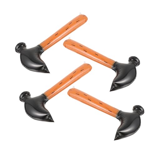 Sosoport 4 Stück Aufblasbarer Hammer mit Holzmaserung Lustige Poolspielzeuge für Halloween Sommerpartys und Geburtstagsfeiern Leicht und Tragbar von Sosoport