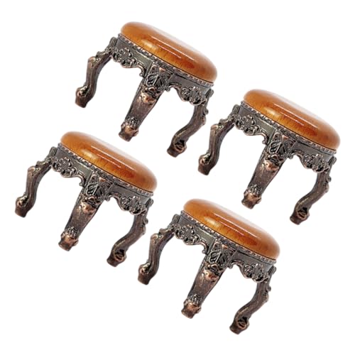 Sosoport 4 Stück Dinging Hocker Modelldekoration Miniaturmöbel Mini Hocker Miniatur Puppenhaus Miniatur Hausmöbel Puppenhaus Hocker Möbel Modell Puppenhaus Zubehör Metall von Sosoport