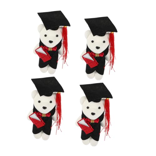 Sosoport 4 Stück Dr. Bärenpuppe Grad-Plüschtier Absolventenhut, Tierspielzeug Diplom-Bär Abschlussbär-Mütze geschmückter Bär zum Abschluss Grad Bär Stoff Sosoport 4 Stück Dr. Bärenpuppe Grad-Plüschtier Absolventenhut, Tierspielzeug Diplom-Bär Abschlussbär-Mütze geschmückter Bär zum Abschluss Grad Bär Stoff von Sosoport