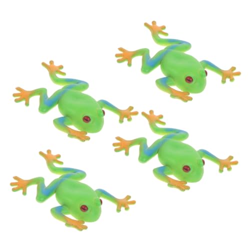 Sosoport 4 Stück Entlüftungsfrosch für kinderspielzeug für Froschförmiges für Partys Stressspielzeug weiches Gummi Green von Sosoport