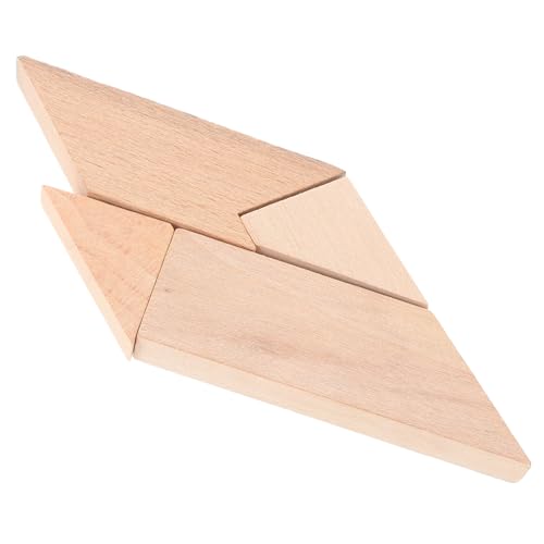 Sosoport 4 Stück Holzpuzzle T Form Teiliges Pädagogisches Logischem Räumlichem Bewusstsein und Feinmotorischen Fähigkeiten für Frühes Lernen und Kreative Gestaltung von Sosoport