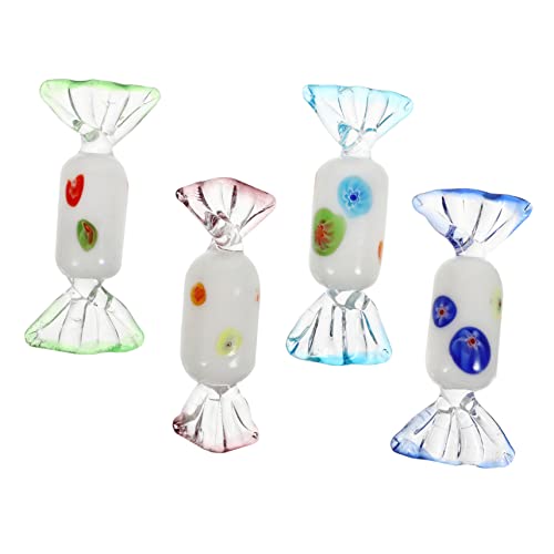Sosoport 4 Stück Japanische Glasbonbon Deko Teiliges Farbenfrohe Handgefertigte Süßigkeiten Wohnraumdekoration für Büro Wohnzimmer von Sosoport