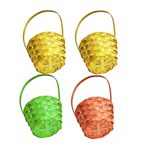 Sosoport 4 Stück Mini-Bambuskorb Mini gewebte Körbe Weiden Geschenkkorb aus Rattan Quadratkorb gewobener Korb kühlkorb einkaufskorb storage baskets ozdoby wielkanocne Eierkorb Osterei-Korb Sosoport 4 Stück Mini-Bambuskorb Mini gewebte Körbe Weiden Geschenkkorb aus Rattan Quadratkorb gewobener Korb kühlkorb einkaufskorb storage baskets ozdoby wielkanocne Eierkorb Osterei-Korb von Sosoport