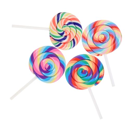Sosoport 4 Stück Mini-lutscher Mit Regenbogenstrudel, Winzige 3D-Lollipop-süßigkeiten, Miniatur-Lollipop-mikro-gartendekorationen, Puppenhaus, Süße Verzierung, Foto-Requisiten Sosoport 4 Stück Mini-lutscher Mit Regenbogenstrudel, Winzige 3D-Lollipop-süßigkeiten, Miniatur-Lollipop-mikro-gartendekorationen, Puppenhaus, Süße Verzierung, Foto-Requisiten von Sosoport