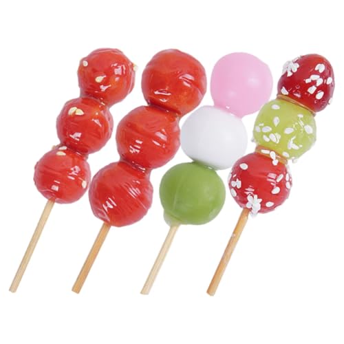 Sosoport 4 Stück Miniaturisierte Kandierte Modelle aus Harz Teiliges für Kreative Dekorationen für Puppenhäuser und Lebensmittelläden Lebensechte Nachbildung von Snacks von Sosoport