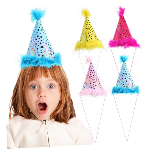 Sosoport Requisiten Für Geburtstagspartys 4 Stück Sternkegel-partyhüte Foto-requisiten Aus Stoff Für Jungen Und Mädchen Sosoport Requisiten Für Geburtstagspartys 4 Stück Sternkegel-partyhüte Foto-requisiten Aus Stoff Für Jungen Und Mädchen von Sosoport