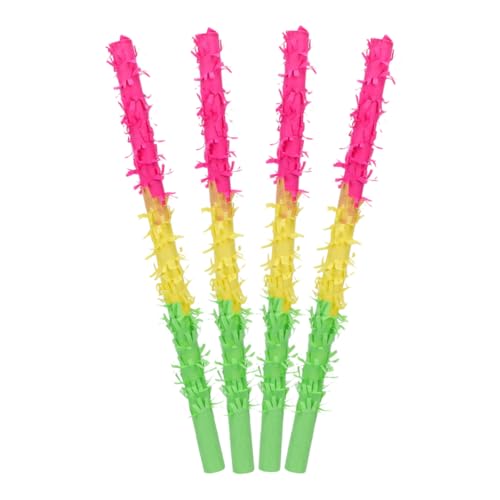 Sosoport 4 Stück Pinata Sticks für Kindergeburtstag Party Dekoration Zubehör für Piñata Spiele und Feierlichkeiten Leicht und Griffig für Unvergessliche von Sosoport
