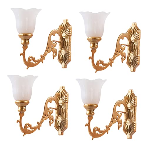 Sosoport 4 Stück Puppenhaus Wandleuchte Mini Lampe Lichter Süßes Klein Modell Wandleuchte Sandtisch -Layout - Mikrolandschaftsdekorationen Sandtisch Baumaterialien Abs Sosoport 4 Stück Puppenhaus Wandleuchte Mini Lampe Lichter Süßes Klein Modell Wandleuchte Sandtisch -Layout - Mikrolandschaftsdekorationen Sandtisch Baumaterialien Abs von Sosoport