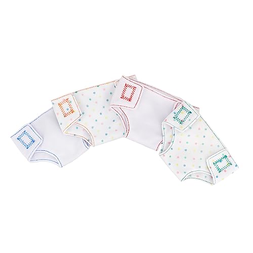 Sosoport 4 Stück Puppenkleidung puppenwindeln puppenzubehör puppenwickeltasche Puppenwindelset Puppenkleidchen mehrere Babypuppe Unterwäsche für Puppen Zubehör für Puppenunterwäsche Stoff von Sosoport