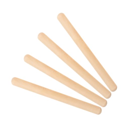 Sosoport 4 Stück Rhythm Sticks Teiliges Holzschlägel für Musikinstrument Rhythmusfähigkeiten Drinnen und Draußen zu Geburtstagen und Feiertagen von Sosoport