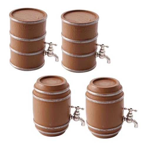 Sosoport 4 Stück Rotweinfass Modell Mini Getränkezubehör Barfigur Puppenhaus Bierfass Whiskyfass Weinfass Craft Bierfässer Feengarten Bar Kaffee Holz Sosoport 4 Stück Rotweinfass Modell Mini Getränkezubehör Barfigur Puppenhaus Bierfass Whiskyfass Weinfass Craft Bierfässer Feengarten Bar Kaffee Holz von Sosoport