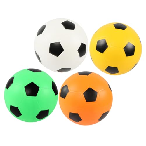 Sosoport 4 Stück Schaumfußballspielzeug Fußbälle Schwamm Fußball Spielplatz Fußball Kinderfußball Schaumstoff-fußball Fußball Im Freien Weicher Fußball Sportballspielzeug Fußball PVC von Sosoport
