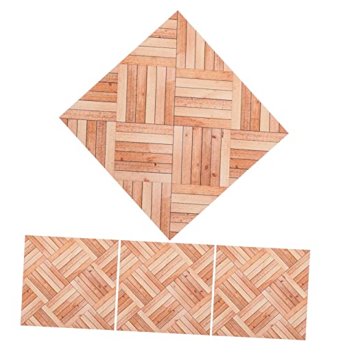 Sosoport 4 Stück Simuliertes Holzkornboden Mini Puppenhaus -Accessoire Puppenhaus-Bodenplatte kleines Hauszubehör PVC Sosoport 4 Stück Simuliertes Holzkornboden Mini Puppenhaus -Accessoire Puppenhaus-Bodenplatte kleines Hauszubehör PVC von Sosoport