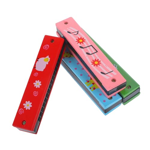 Sosoport 4 Stück Teiliges Mundharmonikas aus Musikinstrument für Kleinkinder Anfänger und Musikspielzeug für Musikalische Frühbildung von Sosoport
