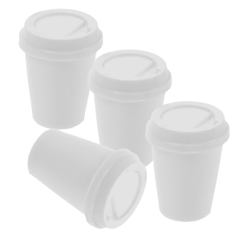 Sosoport Kleiner Kaffeetassen für Puppenhaus 4 Stück aus Robustem Dekorative Miniatur für Kinder Einzigartiges Design für Puppenhausküche von Sosoport