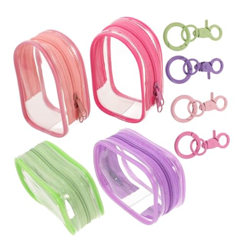 Sosoport 4 Stück Teiliges Transparente Mini Figuren Schlüsselanhänger Aufbewahrungstasche für Puppen und Sammlerstücke Leicht für Unterwegs mit Zipper und Karabinerhaken Sosoport 4 Stück Teiliges Transparente Mini Figuren Schlüsselanhänger Aufbewahrungstasche für Puppen und Sammlerstücke Leicht für Unterwegs mit Zipper und Karabinerhaken von Sosoport
