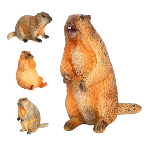 Sosoport 4 Stück Teiliges Wildtier Modell Tierfigur Realistische Tierfiguren Desktop Dekoration Spielerisches Lernspielzeug für Zuhause und Büro von Sosoport