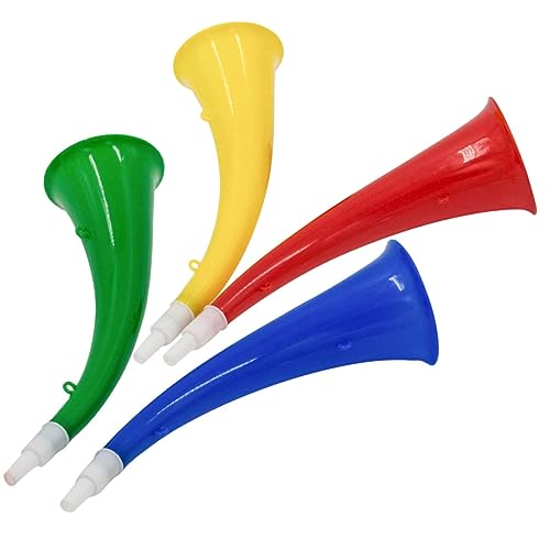Sosoport 4 Stück Trompete Aus Horn Interessante Spielsachen Ochsenhorn Simulation Trompetenmodell Requisite Jubel-Tools Für Fans Trompetenspielzeug Aus Ochsenhorn Plastik von Sosoport