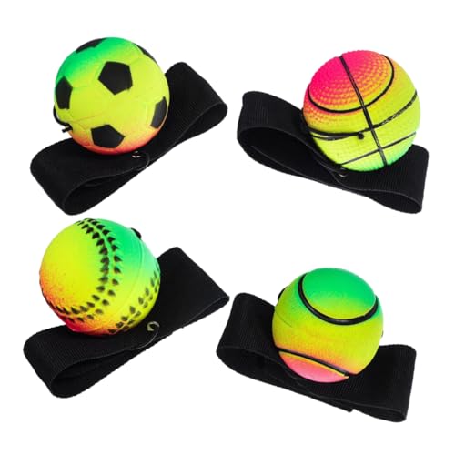 Sosoport 4 Stück Wrist Return Ball Pack Leuchtende Handballs für Erwachsene Rebound Bälle mit Handgelenkschlaufe für Gruppenspiele und Freizeitaktivitäten Sosoport 4 Stück Wrist Return Ball Pack Leuchtende Handballs für Erwachsene Rebound Bälle mit Handgelenkschlaufe für Gruppenspiele und Freizeitaktivitäten von Sosoport