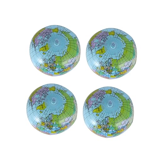 Sosoport 4 Stück aufblasbares Ballspielzeug aufblasbarer Spielzeugball Aufblasbare Strandbälle Wasserball- Strandball für Karte aufblasbare Bälle von Sosoport